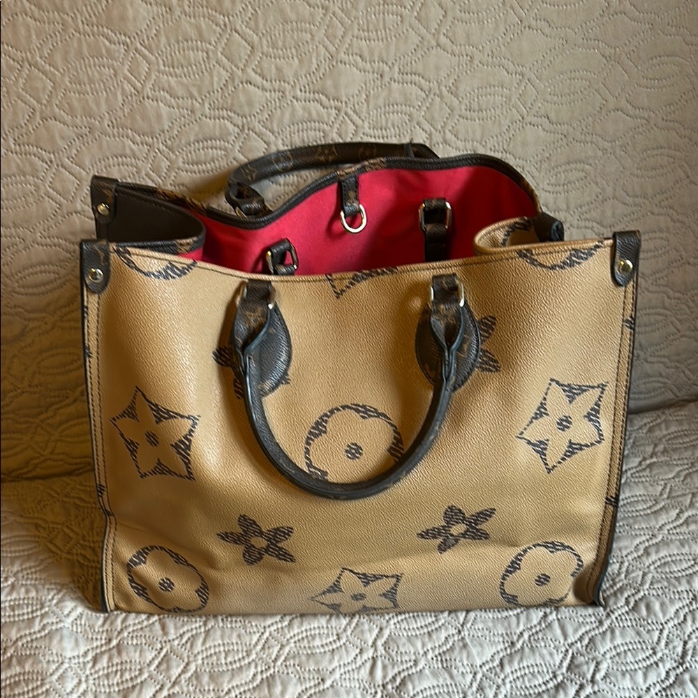 Tan Designer Tote Bag